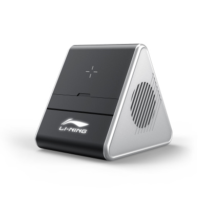 Колонка Dorn с беспроводной зарядкой и подсветкой гравировки, черный