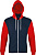 Толстовка на молнии Silver 280 темно-синяя с красным