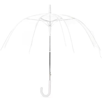 Зонт-трость Klar с прозрачным куполом, белый 