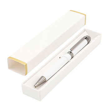 Ручка Senator в коробке Cradle белой с позолотой