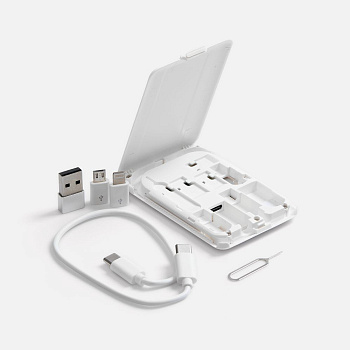 Органайзер с беспроводной зарядкой и набором адаптеров Octopod