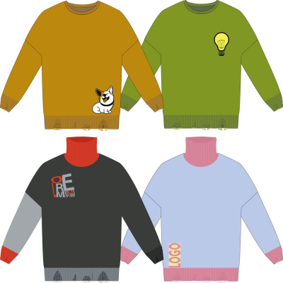 Свитер оверсайз Tricksy Net Grange на заказ, акрил, S/M