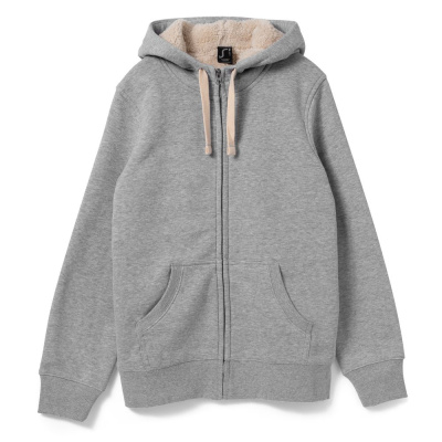 Толстовка унисекс на молнии Sherpa 280 серый меланж, размер XXs