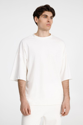 Футболка унисекс T1, молочно-белая, размер XS/S