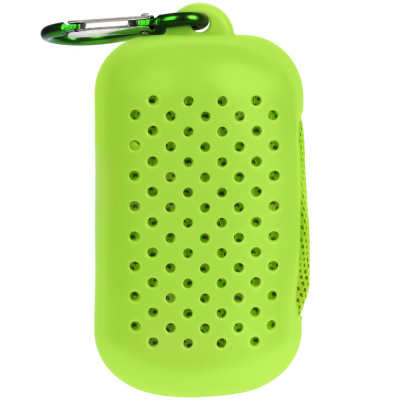 Охлаждающее полотенце Narvik в силиконовом чехле, зеленое яблоко